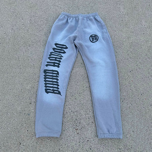 Ensemble 2 pièces de sweat à capuche et pantalon de survêtement de sport personnalisés pour hommes, survêtement de rue brodé et délavé à l'acide, survêtement en éponge pour hommes - Product Image 5