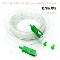 Cable de Fibra Óptica Transparente CaiLi FTTH de 0.9mm G657A2 SCUPC, Cable Óptico Invisible, Rendimiento Óptimo de Red WiFi 5G, 1 Año de Garantía