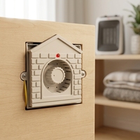 Interrupteur de contrôle de température pour armoire en forme de maison, thermostat, minuterie, 630W, 1000W, panneau 89mm x 74mm
