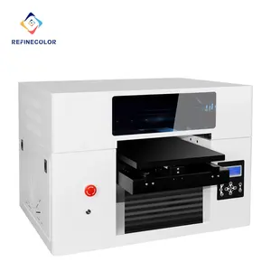 Refinecolor Small Desktop UV Printer A3 DX10 Printhead Direct To Substrate UV Flatbed Printing Machine With Factory Price