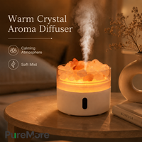 Diffuseur d'huiles essentielles ultrasonique blanc basique 220 ml, humidificateur à lumière chaude, brume froide, aromathérapie, silencieux pour la maison et la chambre
