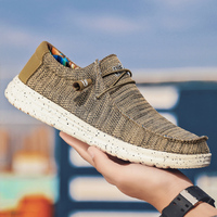 Chaussures de sport épaisses en toile tendance pour hommes, style mocassins, à enfiler, décontractées, de haute qualité, de marque de créateur, vente en gros