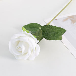 D19 Rose Flannelette Douce et Unique Effet Cascade pour la Saint-Valentin, <span class=keywords><strong>Bouquet</strong></span> <span class=keywords><strong>de</strong></span> Mariage, Décoration <span class=keywords><strong>de</strong></span> Maison, Fausses Fleurs - Product Image 5