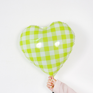18 pouces en forme de coeur grille aluminium <span class=keywords><strong>film</strong></span> ballons mariage anniversaire photographie fête décoration Plaid amour feuille ballons - Product Image 6