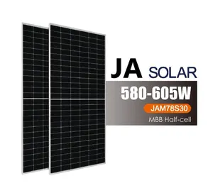 Media celda <span class=keywords><strong>JA</strong></span> <span class=keywords><strong>545</strong></span> 550 580 595 605W Poly PV Fold Flexible Negro Monocristalino Módulo fotovoltaico Mono Panel de energía <span class=keywords><strong>solar</strong></span> - Product Image 1