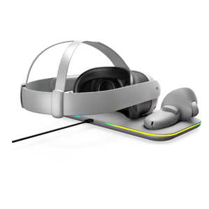 Meta Quest <span class=keywords><strong>3</strong></span> 3S için RGB manyetik şarj standı dokunmatik nokta kontrol portu ile hızlı kablosuz şarj istasyonu - Product Image 5