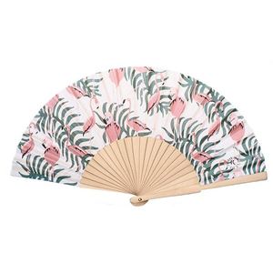 2019 Wholesale Customized Logo Wooden Hand Fan Handmade Sunflowers W0oden Hand Fans for Women's - Product Image 3