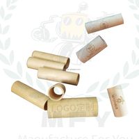 Embout filtrant en bois personnalisé en forme de cône avec logo gravé, en papier organique, pour cigares et cigarettes