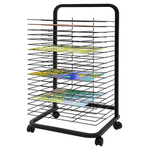 JH-Mech Art <span class=keywords><strong>Work</strong></span> and Paint 15 estantes montados en la pared o estante de secado de Arte de Metal independiente izquierdo para el aula estante de secado de pintura A4 - Product Image 1