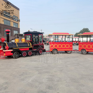 Prix d'usine Train sans rail à 27 places Fabricant <span class=keywords><strong>de</strong></span> <span class=keywords><strong>tramway</strong></span> sans rail pour l'extérieur Train touristique touristique électrique - Product Image 3