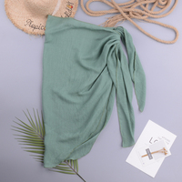 Sarong de Playa para Mujer Falda Envolvente Salida de Baño Transparente para Traje de Baño