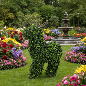 Grand Cerf Artificiel en Topiaire - Décoration <span class=keywords><strong>de</strong></span> <span class=keywords><strong>Jardin</strong></span> Originale et Fournitures <span class=keywords><strong>de</strong></span> Mariage pour Événements Extérieurs/Intérieurs - Product Image 2