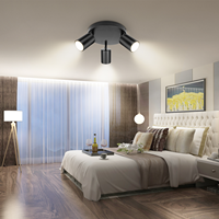 Spot LED Moderne en Fer à 3 Voies, Culot GU10, Montage en Saillie, Orientable, Hauteur Réglable, CCT 3000K-6000K, Usage Commercial Intérieur