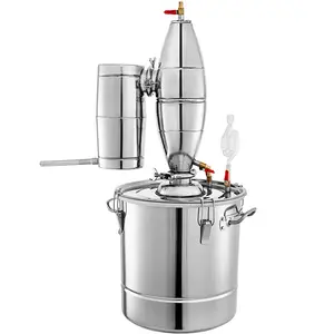 20L Stainless Steel Alcohol Distiller Home Brew Kit Moonshine Wine Making Boiler