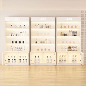 2025 Design moderne porte en verre lourd vitrine lumière luxe cosmétiques support pour Salon de beauté support à ongles pour chambre centre commercial utilisation - Product Image 5