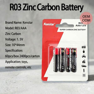 1.5V Zinc Carbon <strong>Batteries</strong> AAA Extra Heavy Duty Aa <strong>Battery</strong> Factory Manufacture UM3 Sum3 R03 R03p Disposable <strong>Batteries</strong> - Product Image 2