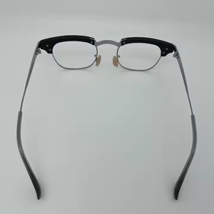 Haute qualité Logo personnalisé demi-jante myopie lunettes raffiné tendance acétate titane cadres lunettes à la mode pour femmes diamant - Product Image 5