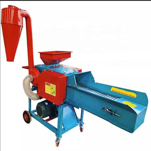 Machine à couper l'herbe compacte rouge avec moteur et bande transporteuse pour le traitement des matériaux secs et humides Capacité de traitement de 3 à 5 tonnes par heure - Product Image 2