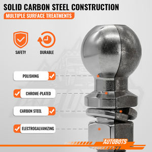 AUTOBOTS Krom Dövme Çelik Römork Çekme Topu 50mm <span class=keywords><strong>2</strong></span> inç 1-7/8 inç <span class=keywords><strong>2</strong></span>-5/16 inç Römork Bağlantı Aparatı Yeni ve Kullanılmış Durumda Çekme Topu İçin - Product Image 4
