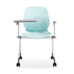 School Furniture Classroom Modern Wholesale PP Plastic <b>Chair</b> Customized Colors Office Visitor Training <b>Chairs</b> With Writing <b>Pad</b> - Product Image 3