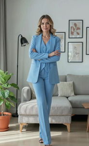 Conjunto de Traje de Tres Piezas para Mujer con Blazer, Chaleco y Pantalones, Traje Formal para Invitadas de Boda, Ropa Elegante y Profesional para Mujer - Product Image 3