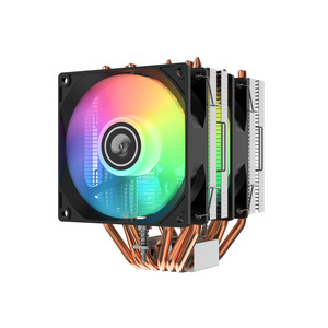 Enfriador de aire de doble torre de 6 tubos de cobre, ventilador de CPU luminoso 1700/115X con Control de velocidad PWM para fundas de ordenador de refrigeración de CPU - Product Image 1