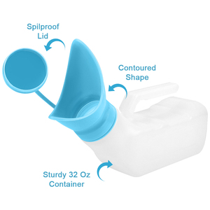 Portable Unisex Men Women 1L <strong>Urinal</strong> Pee <strong>Bottle</strong> for Travel Car Toilet Old Man Household Personal Hospital Care - Product Image 4