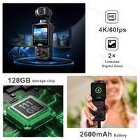 Caméra stabilisée portable Feiyu Pocket 4 pour vlog de voyage quotidien, 4K 60fps, 128 Go, 150 min, 205 g, légère, vente en gros