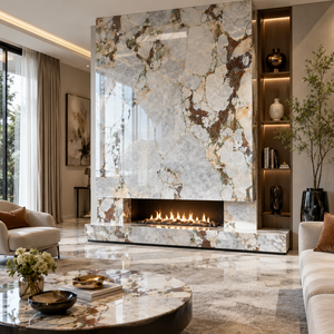 Losa de Piedra Sinterizada Premium Bulgari de 12 mm, 1 Cara, Breccia de Colores Mezclados, para Sala de Estar, Pared de TV, Encimera de Cocina, Villa F - Product Image 5