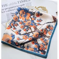 Foulard carré 100 % soie de mûrier jacquard, impression personnalisée pour femme, motif artistique vintage unique, bandana pour la tête et le cou, cadeau