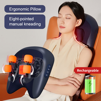 Oreiller de massage Shiatsu Phenitech avec machine de massage à compression chaude constante avec dispositif de traction cervicale à économie d'énergie à 3 modes