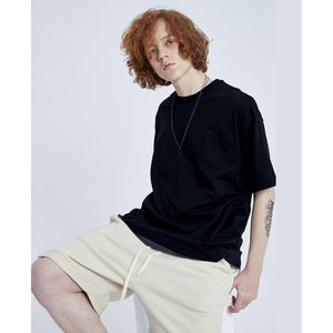 T-shirt surdimensionné pour homme FOXA, noir, 100% coton, col rond, manches courtes, coupe ample, streetwear, haut de sport pour la salle de sport - Product Image 3