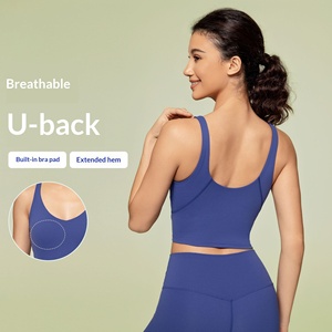 Nuevo Sujetador Deportivo Transpirable de Alta Sujeción Estilo Chaleco, Minimalista para Fitness, con Efecto Push-up en Forma de U, para Pilates y Yoga, Top con Espalda Bonita - Product Image 1
