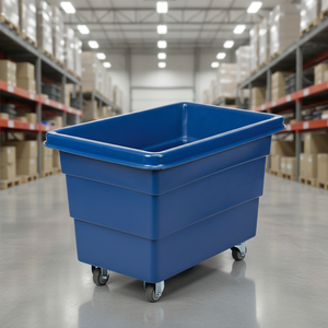 Conteneur à <span class=keywords><strong>linge</strong></span> en plastique PE recyclable de 450 L, robuste, avec roues, pour la gestion du <span class=keywords><strong>linge</strong></span> dans les hôtels et les hôpitaux - Product Image 4