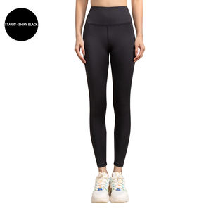 OEM Pantalon de yoga serré tricoté d'entraînement taille haute personnalisé sans couture Leggings solides de yoga pour le fitness - Product Image 6