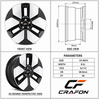 Jantes forgées CF 18 19 20 pouces 5x108 PCD 63.4 CB pour voitures particulières, compatibles avec Smart 1 3 Range Optimization