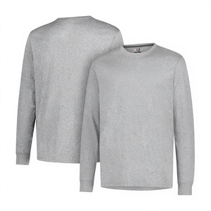 Wholesale <b>Men's</b> Long Sleeve Running T-<b>Shirt</b> Quick Dry Polyester/Cotton High Quality Regular Fit Blank Front Sublimation Printed - Product Image 2