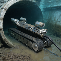 Robot de nettoyage de canalisations sous-marines AVA-P3, robot sous-marin ROV, châssis réglable pour canalisations rondes et rectangulaires
