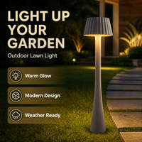 Lampes LED de jardin haut de gamme, éclairage décoratif extérieur de luxe, forme conique rayée, étanche, pour villas et complexes haut de gamme