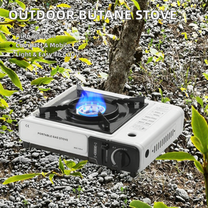 Estufa <span class=keywords><strong>de</strong></span> Camping Ligera para Exteriores, Hornillo Portátil <span class=keywords><strong>de</strong></span> Gas <span class=keywords><strong>Butano</strong></span>, Quemador <span class=keywords><strong>de</strong></span> Acero, <span class=keywords><strong>Horno</strong></span> <span class=keywords><strong>de</strong></span> Barbacoa Automático <span class=keywords><strong>con</strong></span> Encendido - Product Image 3