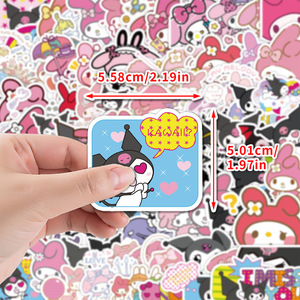 100 cái/gói san-rio dán trang trí không thấm nước Xin Chào dán văn phòng phẩm sáng tạo <span class=keywords><strong>Kitty</strong></span> dán cho trẻ em thanh thiếu niên người lớn Quà Tặng - Product Image 2