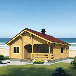 Cabane en <span class=keywords><strong>bois</strong></span> préfabriquée de 85 m² sur la <span class=keywords><strong>plage</strong></span>, 3 chambres, 1 salle de bain, maison en bord de mer avec séjour ouvert - Product Image 1