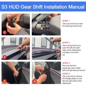 มาตรวัดความเร็วรถยนต์ Navihua พร้อมระบบ Carplay คันเกียร์พร้อมไฟเลี้ยว คันปัดน้ำฝน คันเกียร์ สำหรับ Tesla S3 HUD - Product Image 6