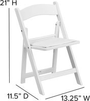 Chaises pliantes en bois les plus vendues, chaises de jardinage, chaises pliantes en résine blanche pour enfants, chaise de fête avec siège rembourré en vinyle