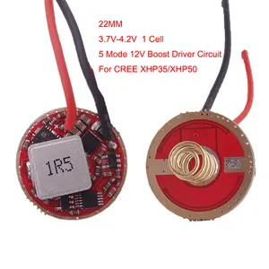 12V Boost Driver Circuit Board 5 MODE 22mm With Memory Mode For CREE XHP35