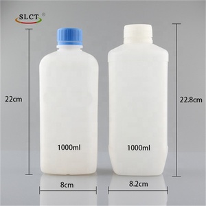Bouteille distributrice de liquide <span class=keywords><strong>vide</strong></span> en HDPE blanc de <span class=keywords><strong>1L</strong></span> de haute qualité avec bouchon à vis, vente en gros - Product Image 2