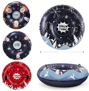 Tube à neige gonflable en PVC robuste, luge durable, jouets de neige pour les sports de luge en plein air en hiver, amusement hivernal, tube à neige - Product Image 2