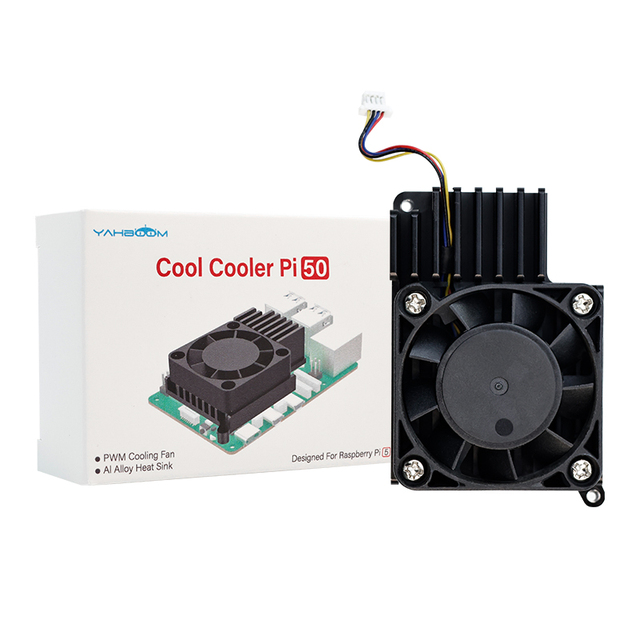Active Cooler with large size adjustable  PWM speed cooling fan heatsink radiator better than official for Raspberry Pi 5