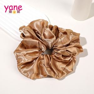 Coleteros lisos de satén para mujer, bandana de goma XXL, muchos colores - Product Image 3