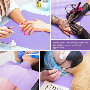Disposable Tattoo Table Mats Waterproof Cleaning Pads for PMU Nail Art <b>Workstation</b> Protective Professional Studio Use - Product Image 2